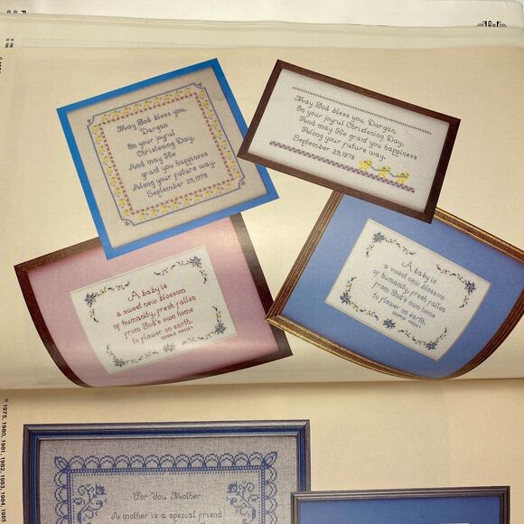 It's the Thought That Counts VTG 1983 Cross Stitch Pattern Book Family Gift - Picture 10 of 16
